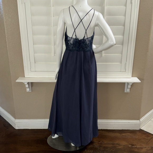 Azazie Bonnie Allure Maxi Dress Stormy - Picture 6 of 11